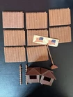 Vintage Marx Fort Apache Miniature Play-set Fort Parts Flag