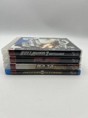 4- Game Lot Motorstorm 1, Full Auto 2, Pure, & Baja Edge Of Control- PS3- CIB
