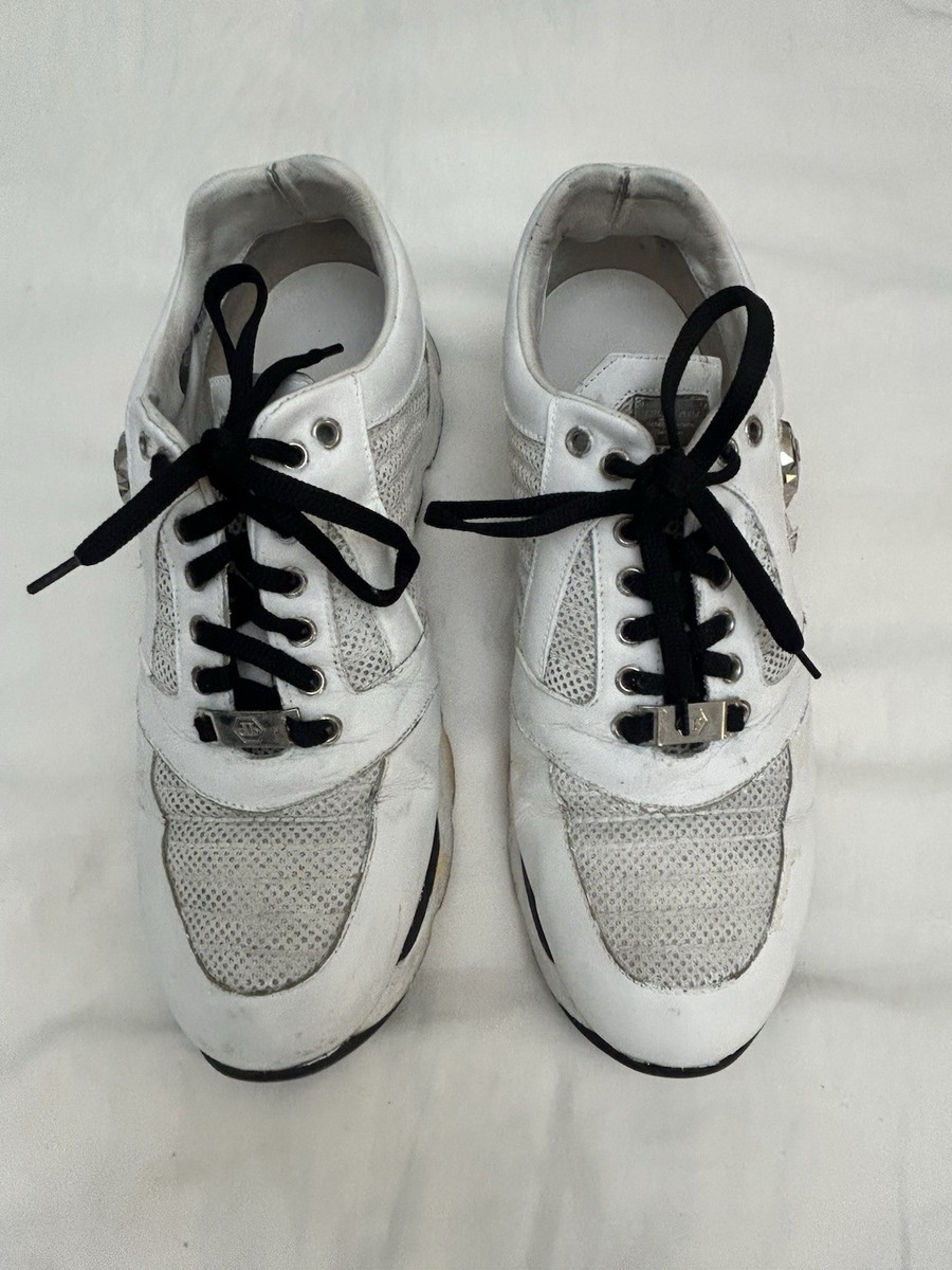 Philipp Plein Snow Lake White Skull Shoes Mens Size 44 Or US 