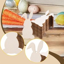 30 Pieces Easter Wooden Bunny Cutouts Unfinished Wood Pieces