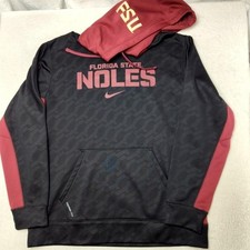 Florida State Seminoles Sweatshirt Mens L Black NCAA Football Nike Therma-FIT