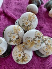 Antique Brass Door Finger Plates and Knobs Set Reclaimed Liberty Style