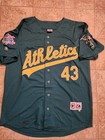 NWT Men's L Dennis Eckersly Oakland A's Jersey W/1989 WS Patch DBL STITCHED 🔥 