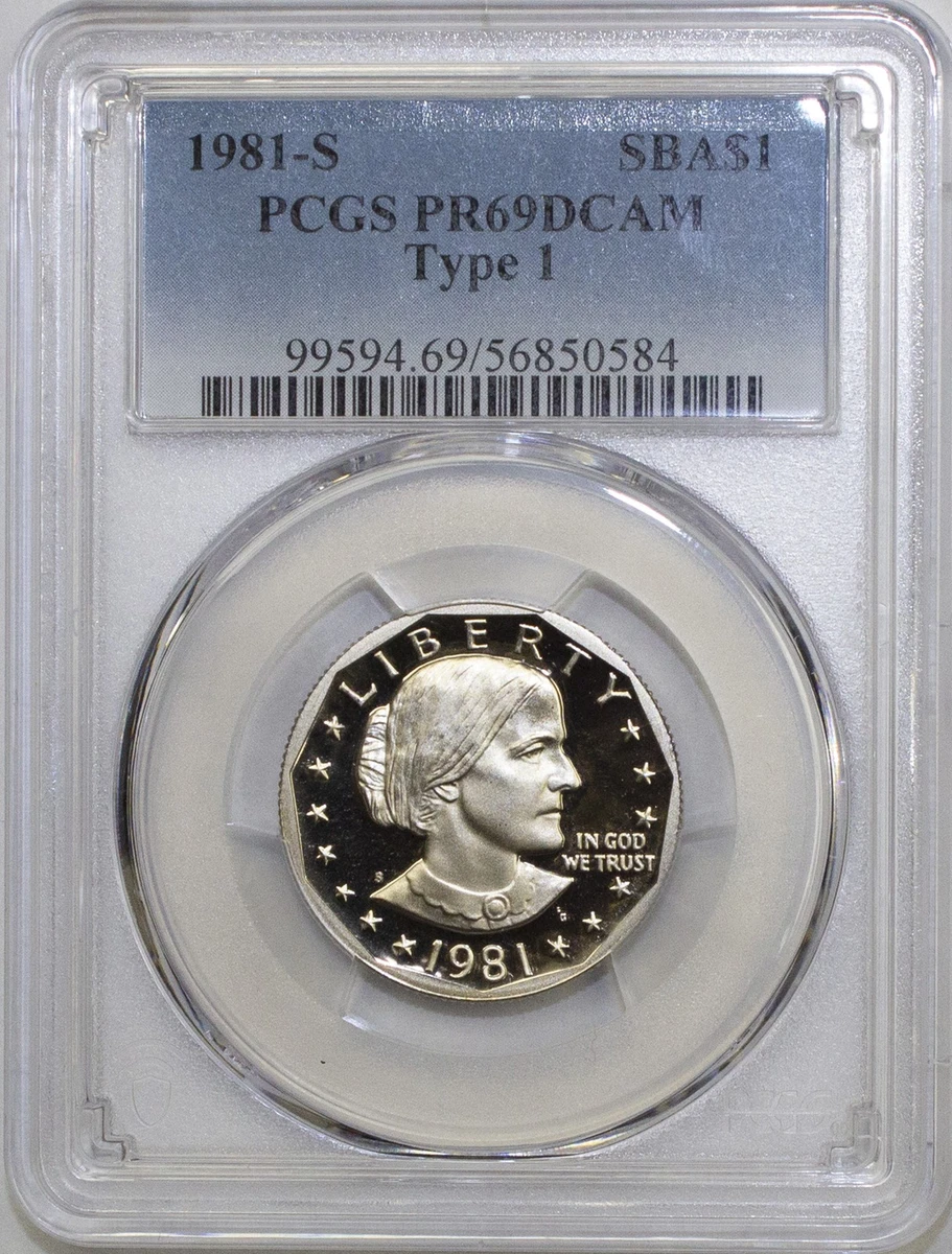 PR 69 Graded 1981 Susan B Anthony Dollars (1979-1981, 1999) for