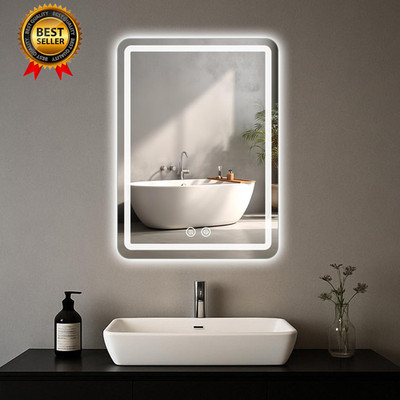 LED Bathroom Mirror 16 X 24 Inch Anti Fog Bathroom Mirror with Lights....