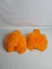 Faux Fur Slippers Orange 9" Sz.5