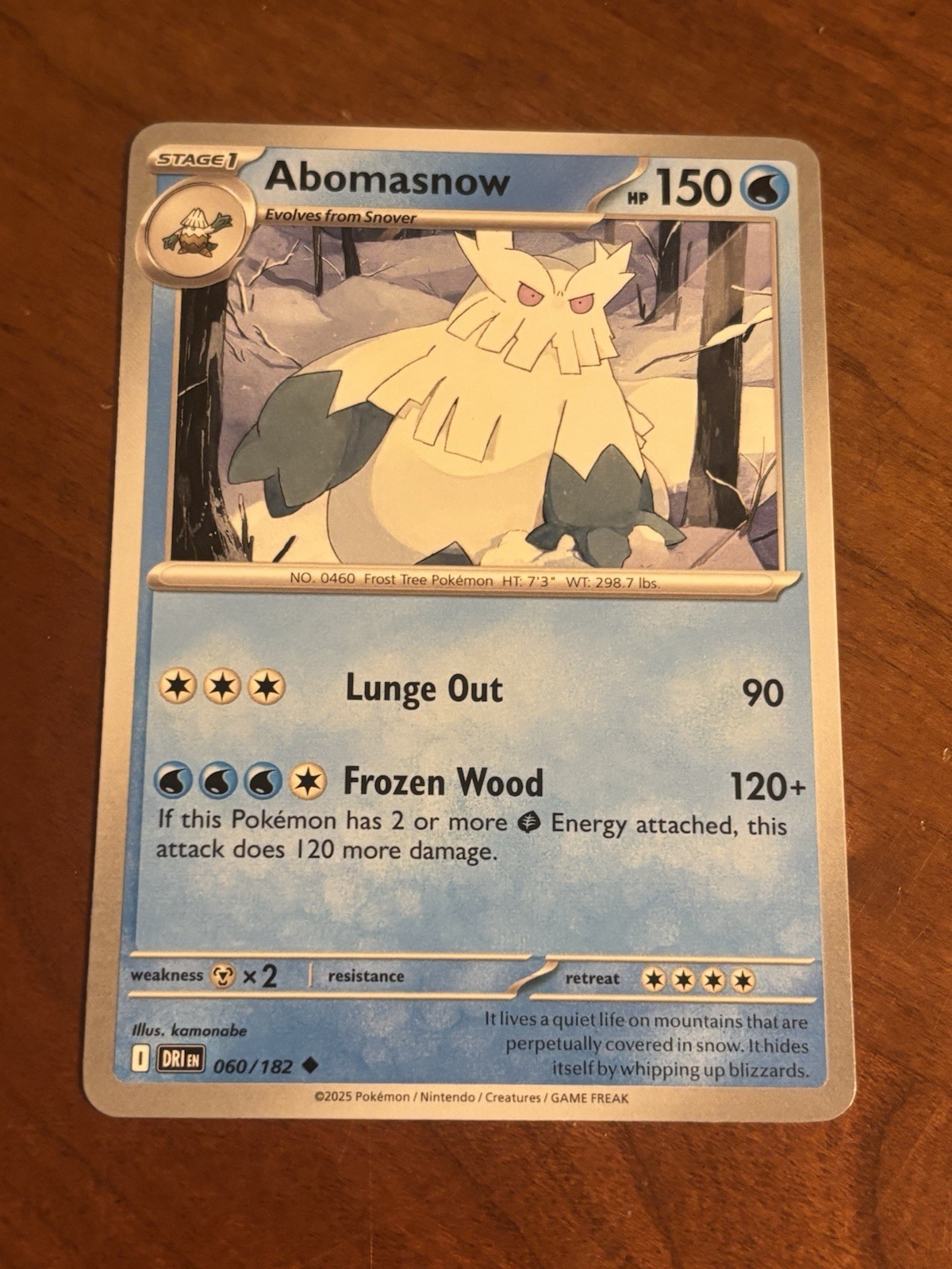 Abomasnow 060/182 Uncommon Destined Rivals Pokemon Card