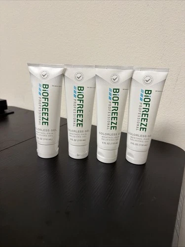 4 Pck Biofreeze *Professional* Gel Menthol Pain Relief Colorless 4oz Exp 07/28 video thumbnail