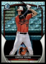 2023 Bowman Chrome Prospects Mojo Refrtactors Carter Young Baltimore Orioles