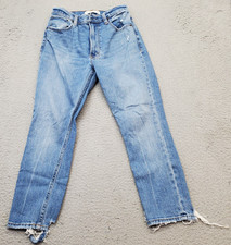 Abercrombie  Fitch The Skinny High Rise Jeans Womens 25/0 Blue Denim Distressed