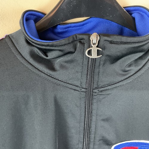 Champion Tricot Full Zip Warmup Jacket Mens XXL Black Big C Polyester - Picture 10 of 13