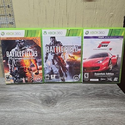 Xbox 360 Game Bundle Battlefield 3 Premium Battlefield 4 Forza Motorsport 4