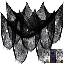 Halloween Creepy Cloth Decoration - 180 x 30in Halloween Black Decor Outdoor ...