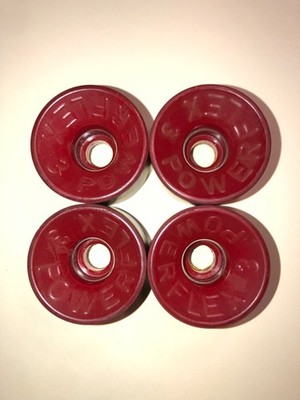  **Extremely Rare** Complete Set of Red PowerFlex3  skateboard wheels.