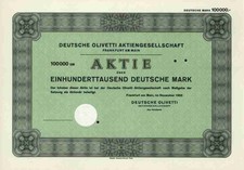 Deutsche Olivetti AG 1965 Frankfurt Main Ivrea Telecom Italien Nürnberg 100.000
