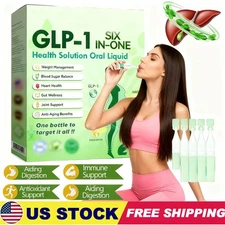GLP-1 SIX-in-ONE Health Solution Oral Liquid, Advanced Body Care Liquids Drop US