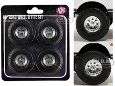 "OFFROAD" 35" MAG WHEEL & TIRE SET OF 4 PCS FOR 1/18 MODELS BY ACME A1807716W