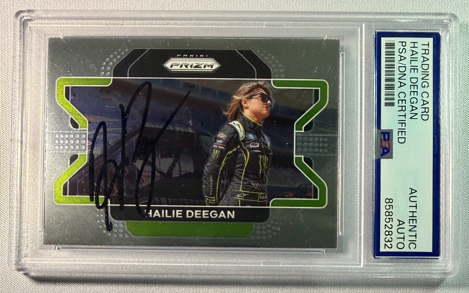 2022 Panini Prizm Racing Monster Hailie Deegan Signed Auto Card #91 PSA DNA