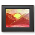 Desert Sunset Acrylic Landscape Painting 11x14 Original