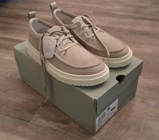 Clarks Signature Polden Moc - Mens Size 7 - Grey Canvas