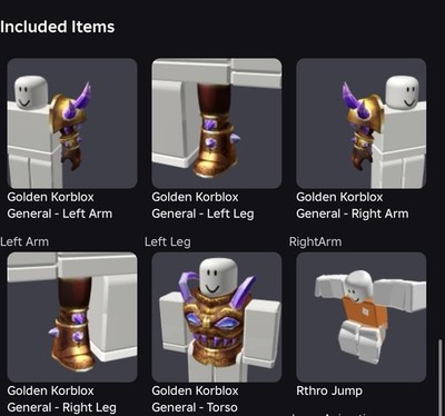 R0BLOX Toy Code - Golden Korblox General | 15th Anniversary