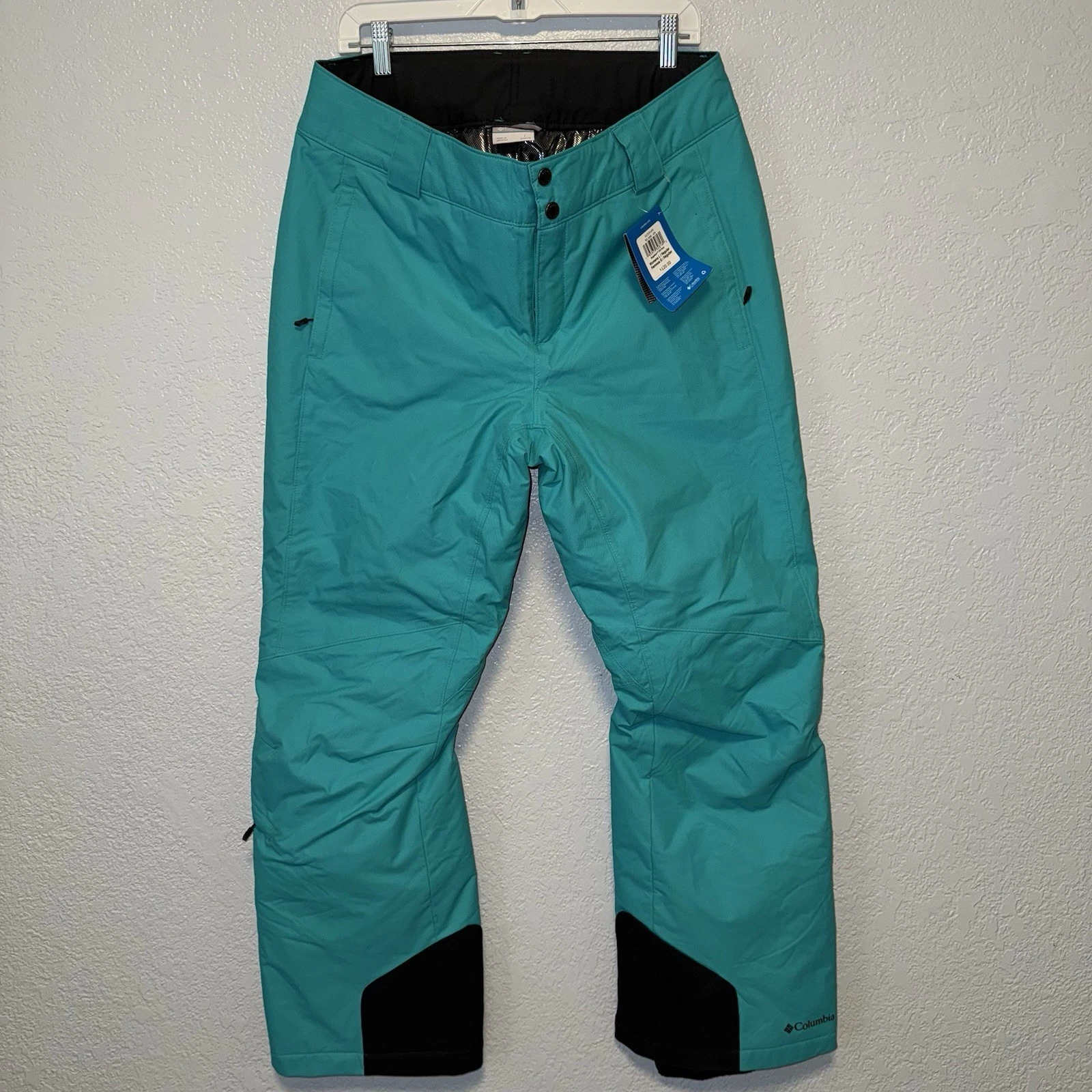 Columbia Women's Large Teal Omni-Tech Snow Pants for Skiing and Snowboarding NWT