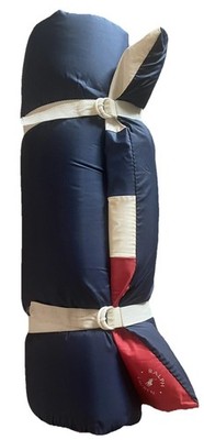 Ralph Lauren Polo Padded Beach Mat Roll Up Red White Blue Stripe Outdoor