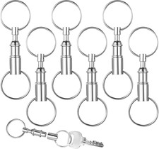 4 Pack Quick Release Keychain Detachable Pull Apart Keychain Dual Pull Apart Key