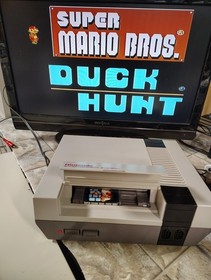 Nintendo NES Action Set Console Console Set Completo CIB OEM Ottime Condizioni C Foto