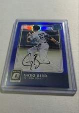 2016 Panini Donruss Optic - Rated Rookies Signatures Greg Bird #RR-GB Blue...