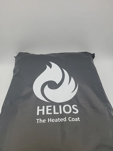 HELIOS – THE HEATED COAT – PAFFUTO STYLE FOR MEN - SIZE: MEN Large L- BLACK - product listing photo
