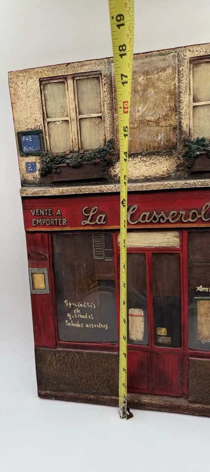 Placa de pared de resina 3D French Bistro Café Escaparate La Cazuela 18x14" Foto 2 de 4