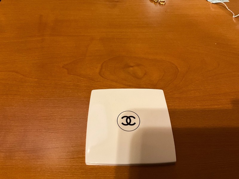 Chanel White Single Side Purse Mirror Preowned