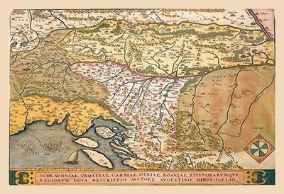 Map of Eastern Europe #3 Abraham Ortelius Poster Print