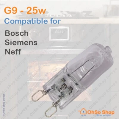 LUONITE Oven Bulb Lamp G9 25W High Temperature 300C For Bosch Siemens Neff Cooker