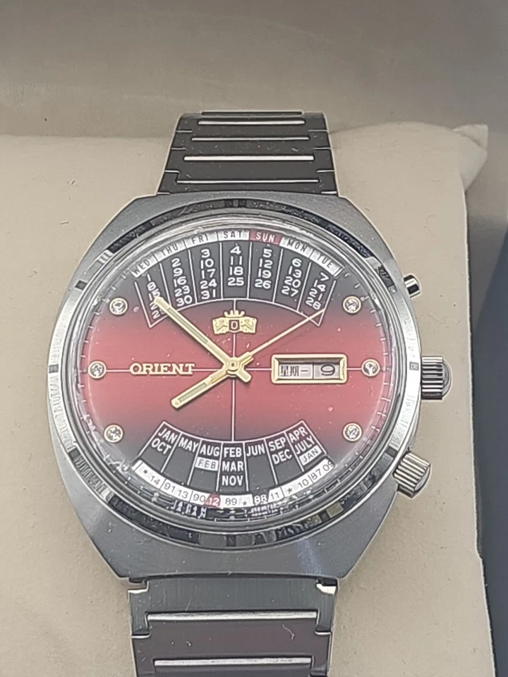 Relógio de pulso automático Orient 21 Jewels College calendário perpétuo de vários anos - Imagem 3 de 4