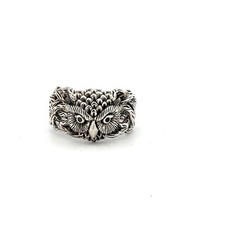 Sterling Silver Owl Ring Size 7.75