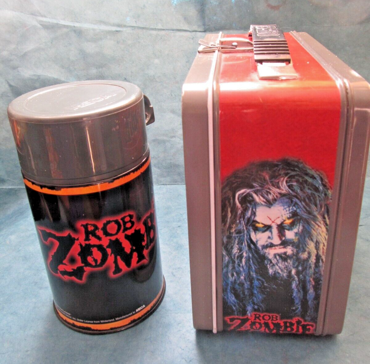 Vintage Rob Zombie Hellbilly Deluxe metal lunchbox & thermos by