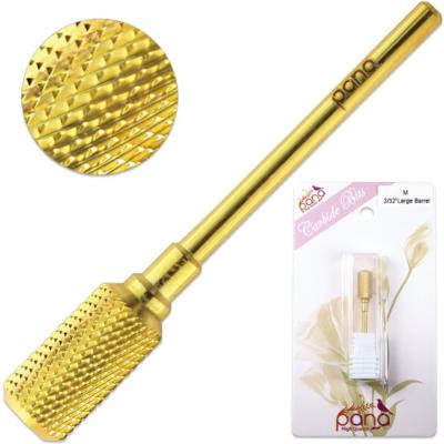 Professional USA Safety Gold Large Dome Top Barrel Nail Drill Bit Medium Grit
