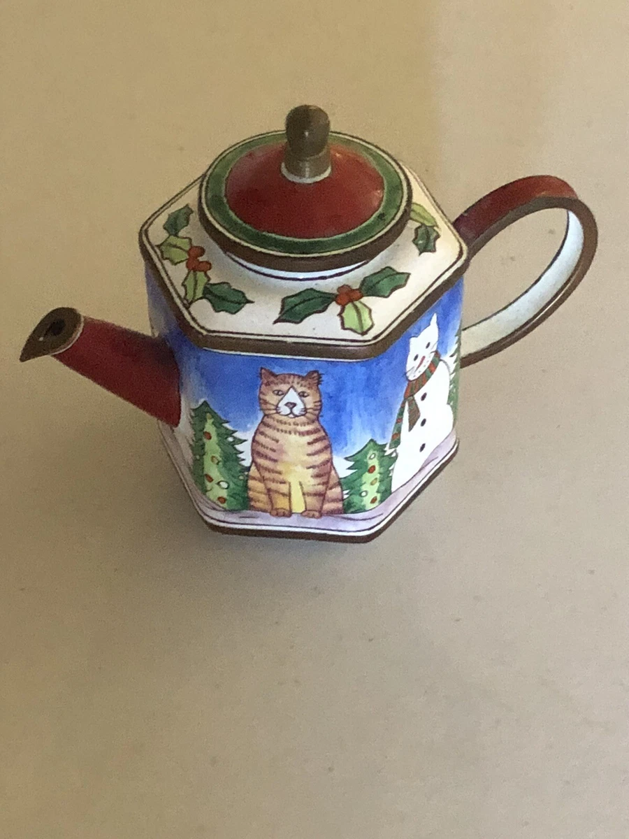Kitty Miniature Enamel Teapots