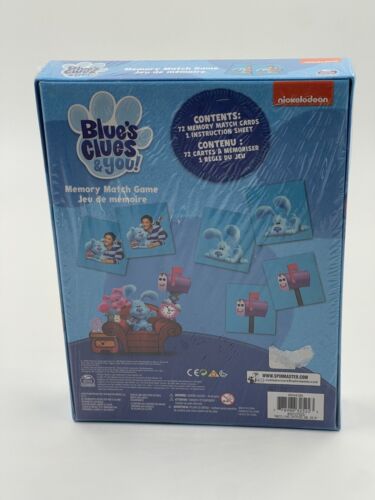 Blue's Clues & You! Memory Match Game 72 Cards SpinMaster Nickelodeon - Picture 2 of 2