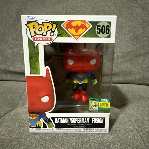 BATMAN/SUPERMAN FUSION 2024 SDCC EXCLUSIVE FUNKO POP FIGURE OFFICIAL CON STICKER