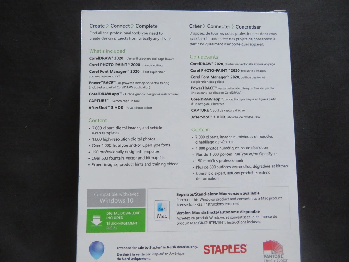 GENUINE CorelDraw Graphics Suite 2020 Disc & Digital Download.