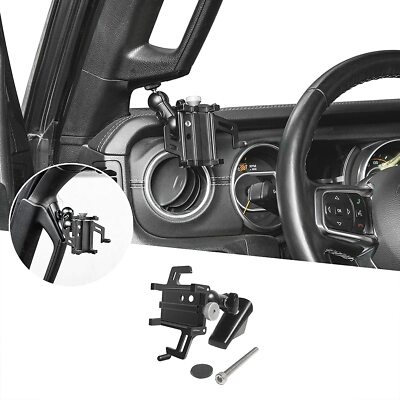 Grab Handle Phone Holder Mount Adjustable Anti-Shake for Jeep Wrangler JL JLU JT