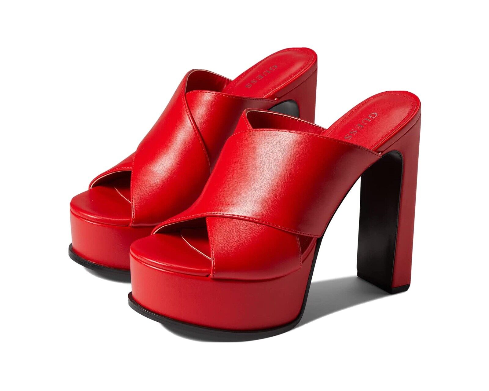 GUESS Red heels platform sandals Size | eBay