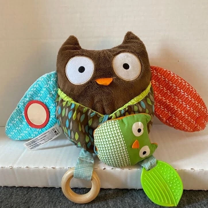 Skip Hop Treetop Friends Activity Hug Hide Toy Owl Baby Plush