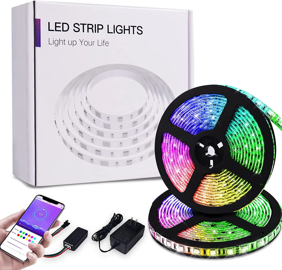 KORJO Dream Color LED Strip Lights 32.8Ft 10M Bluetooth LED