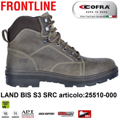 SCARPE ANTINFORTUNISTICA COFRA LAND BIS S3 SRC nubuck Pull-up  idrorepellente