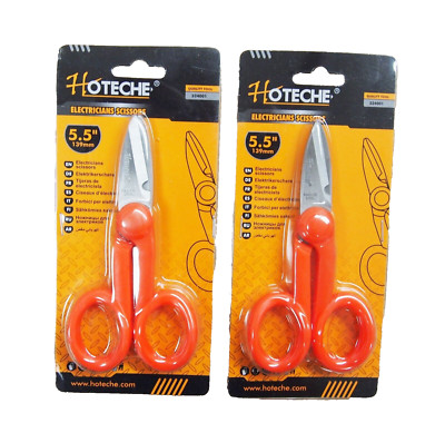 (2) Electricians Stainless Steel 5.5in Scissors 324001