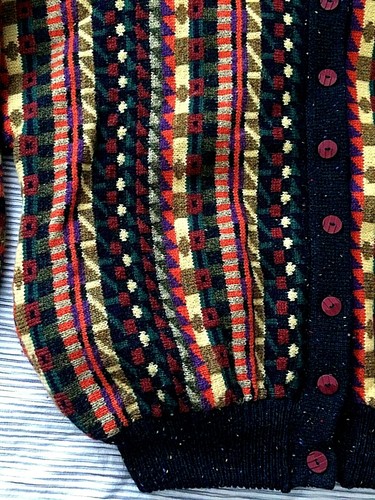 vintage 1980's Annie Hall designer knitwear of Beverley-England cardigan 10-14 - Picture 6 of 11